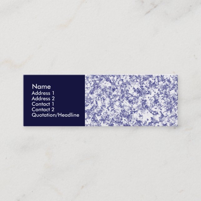 Carte De Visite Mini Marbre bleu (Devant)