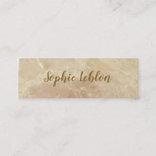 Carte De Visite Mini marbre rose-beige élégant