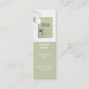 Carte De Visite Mini Marque-page minimaliste pour auteur avec couvertur