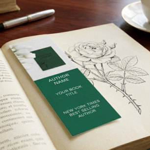 Carte De Visite Mini Marque-page minimaliste pour auteur avec couvertur