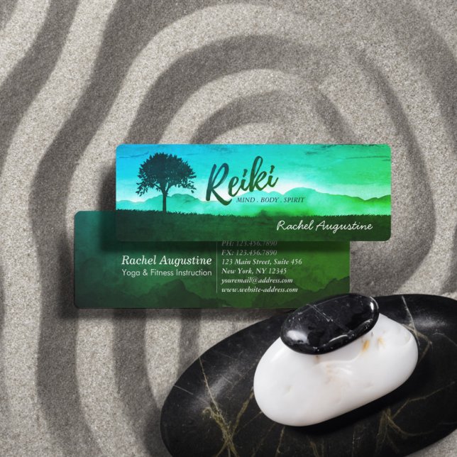 Carte De Visite Mini Master Yoga de Reiki Naturel Min (Créateur téléchargé)