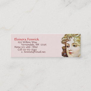 Carte De Visite Mini Matin de Nouveau d'art de Mucha réveillant la