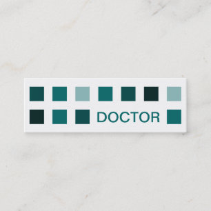 Carte De Visite Mini MÉDECIN (carrés modernes)