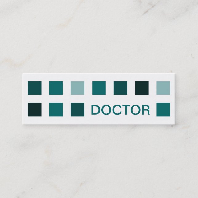 Carte De Visite Mini MÉDECIN (carrés modernes) (Devant)
