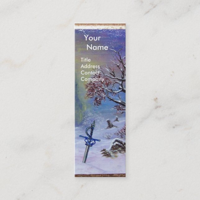 Carte De Visite Mini MÉDITATION D'UN MONogramme DE CHEVALIER (Devant)