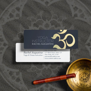 Carte De Visite Mini Méditation Yoga Instructeur Vie Entraîneur OM Symb