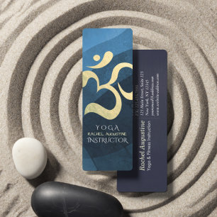 Carte De Visite Mini Méditation Yoga Instructeur Vie Entraîneur OM Symb