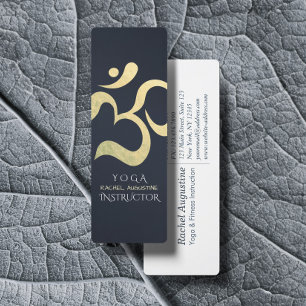 Carte De Visite Mini Méditation Yoga Instructeur Vie Entraîneur OM Symb