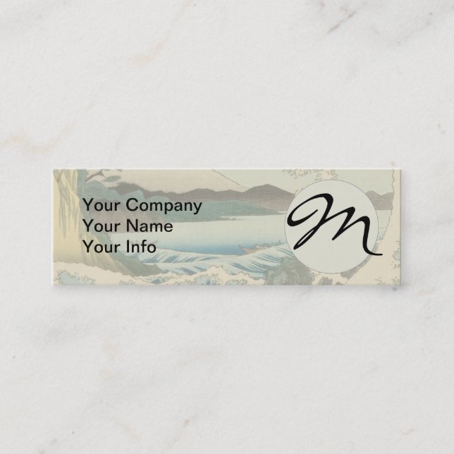 Carte De Visite Mini Mer japonaise de Satta Hiroshige Art (Devant)