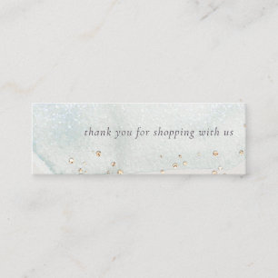 Carte De Visite Mini Merci Abstrait Aqua Brush Pour Commande