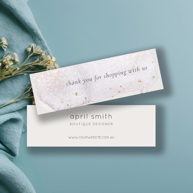 Carte De Visite Mini Merci Abstrait Lilac Brush Pour Commande (Créateur téléchargé)