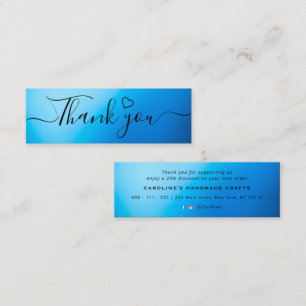 Carte De Visite Mini Merci manuscrit pour les petites entreprises