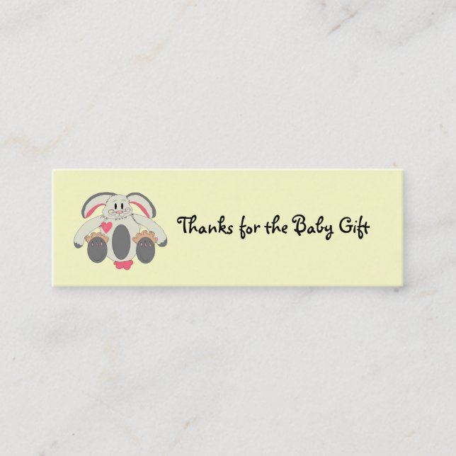 Carte De Visite Mini Merci pour le cadeau de bébé (Devant)