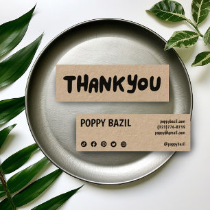 Carte De Visite Mini Merci pour votre commande Médias sociaux Icônes Kr