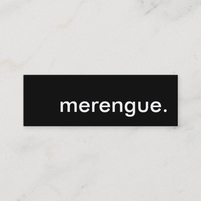 Carte De Visite Mini merengue. (Devant)