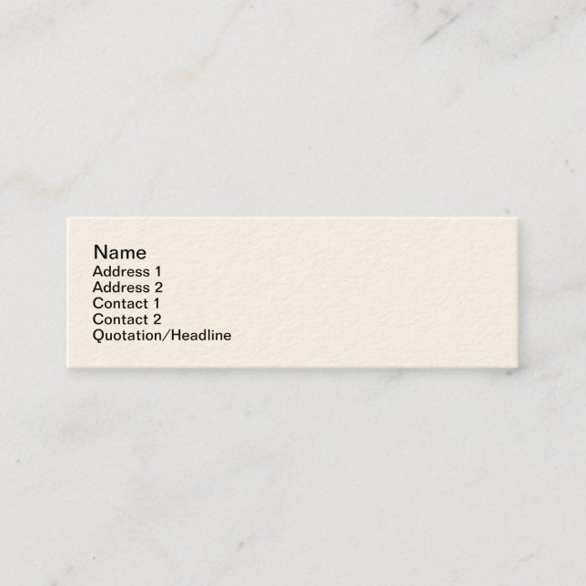 Carte De Visite Mini Mimosa (Devant)