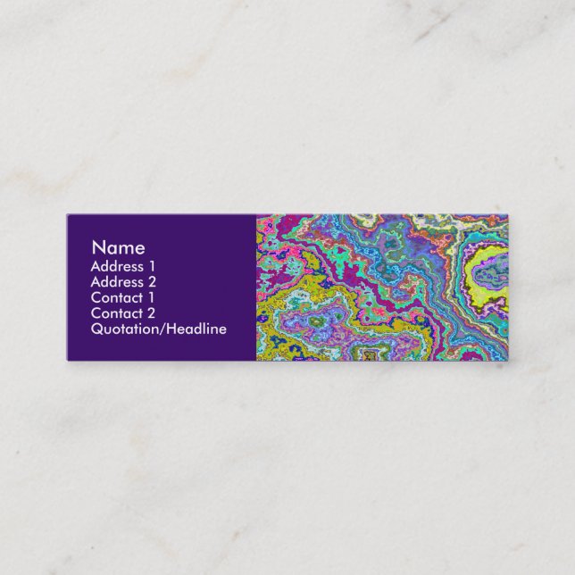 Carte De Visite Mini Minéral Coloré (Devant)