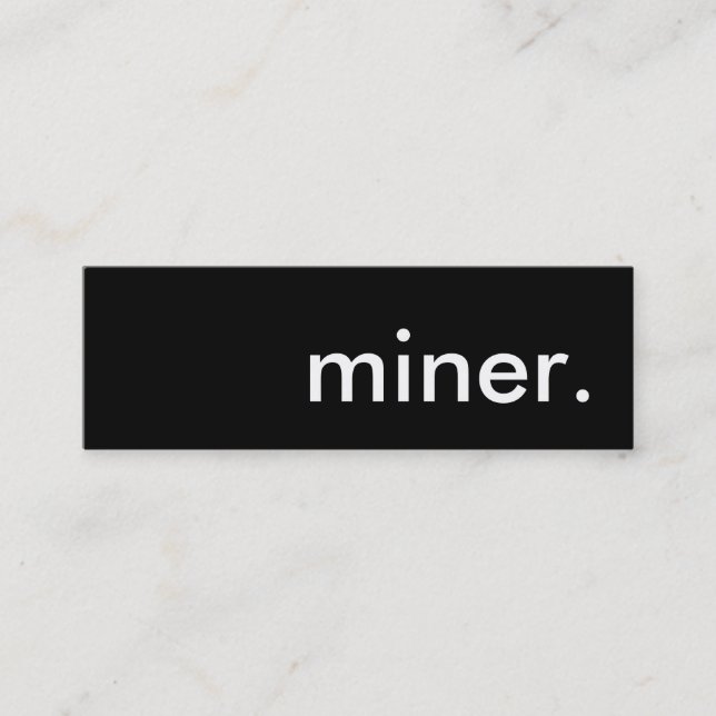 Carte De Visite Mini mineur. (Devant)