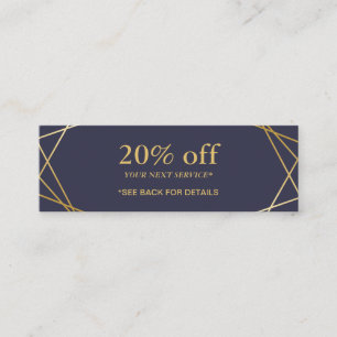 Carte De Visite Mini Mini carte de bon de remise de motif géométrique