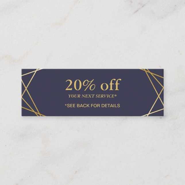 Carte De Visite Mini Mini carte de bon de remise de motif géométrique (Devant)