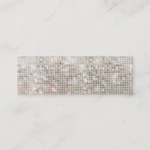 Carte De Visite Mini Mini carte de profil Sequins Argent