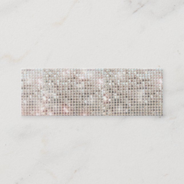 Carte De Visite Mini Mini carte de profil Sequins Argent (Devant)
