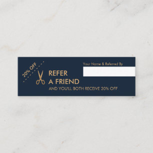 Carte De Visite Mini Mini carte de référence de coiffeur minimal de