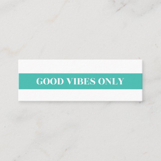 Carte De Visite Mini Mini carte "Good Vibes Only" (Devant)