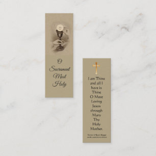 Carte De Visite Mini Mini carte sainte de l'eucharistie bénie de