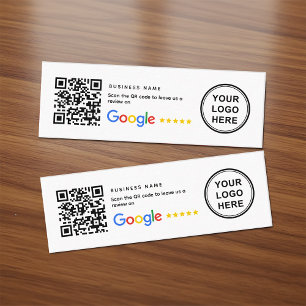 Carte De Visite Mini Mini code QR petites insertions d'avis Google pour