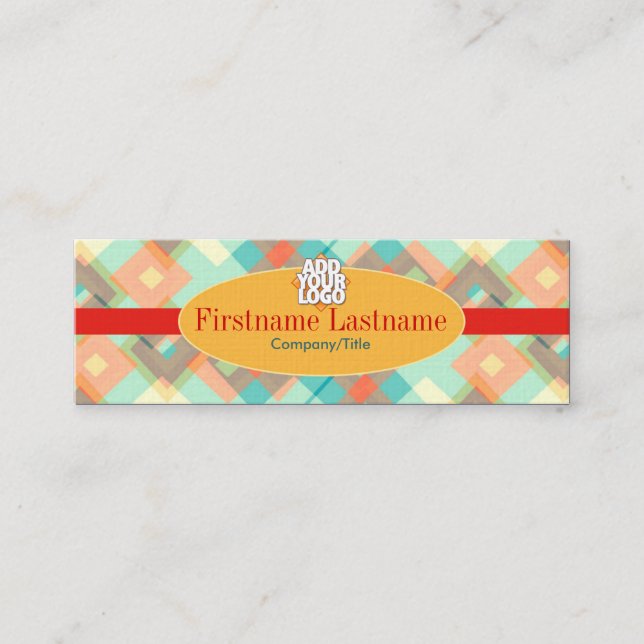 Carte De Visite Mini Mini textile diamanté Rétro (Devant)