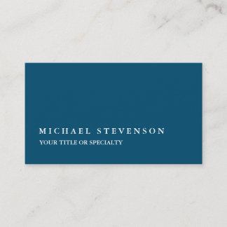 Carte De Visite Mini minimaliste bleu océan moderne unique