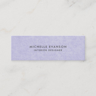 Carte De Visite Mini Minimaliste Lila Lavande Élégant
