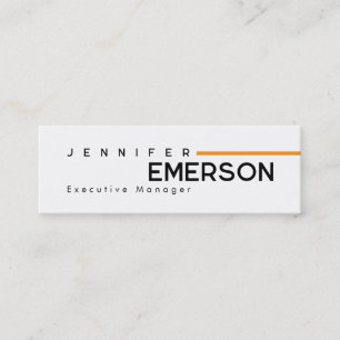 Carte De Visite Mini Minimaliste moderne professionnel plain