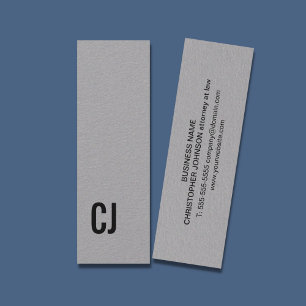 Carte De Visite Mini Mise en réseau noire grise élégante simple de