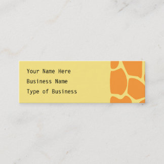 Carte De Visite Mini Modèle orange et jaune lumineux d'impression de