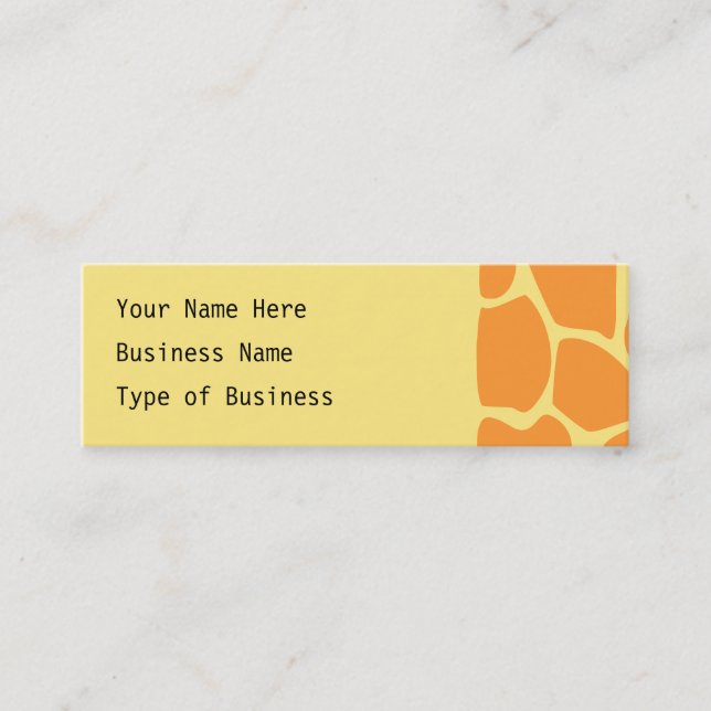 Carte De Visite Mini Modèle orange et jaune lumineux d'impression de (Devant)