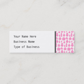 Carte De Visite Mini Modèle rose et blanc de bouteille de parfum
