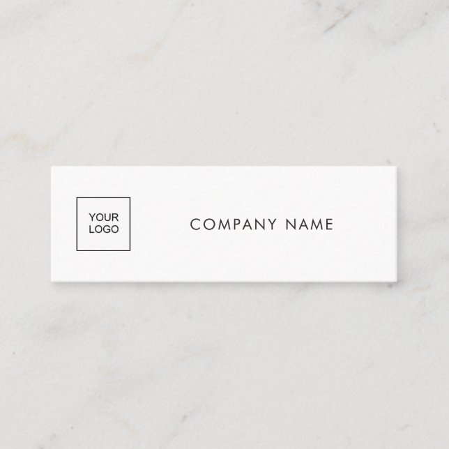 Carte De Visite Mini Modèle simple moderne de Upload Your Logo Company (Devant)