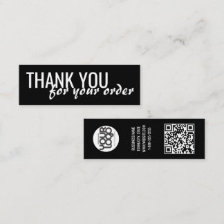 Carte De Visite Mini Modern Minimalist Thank You for Your Order Busines