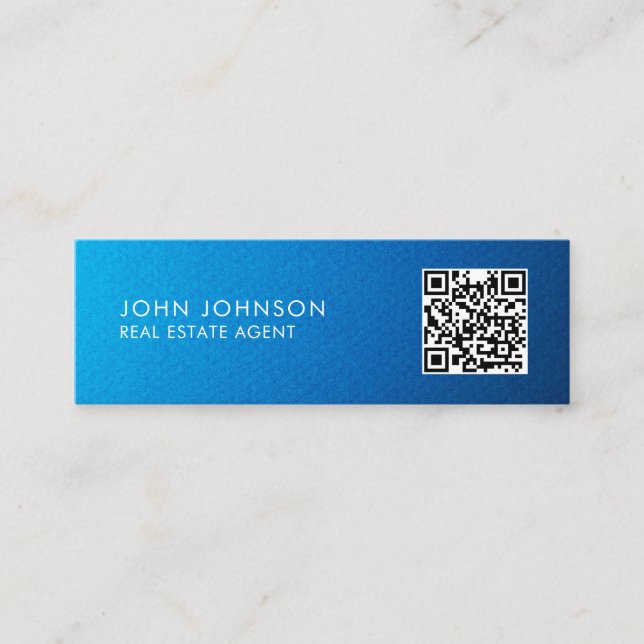 Carte de visite mini moderne avec QR Code (Devant)