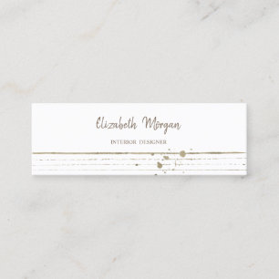 Carte De Visite Mini Moderne Design Professionnel, Blanc, Grandes