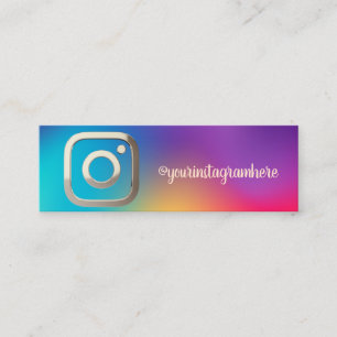 Carte De Visite Mini Moderne,Élégant et Coloré sur Instagram Média Soci