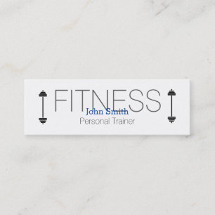 Carte De Visite Mini Moderne Elegant Personal Fitness Trainer Mini Busi