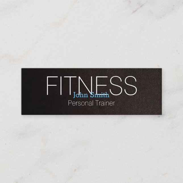 Carte De Visite Mini Moderne Elegant Personal Fitness Trainer Mini Busi (Devant)
