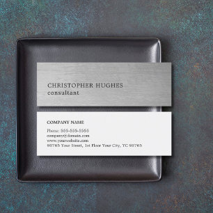 Carte De Visite Mini Moderne Elegant Texture Grey Consultant