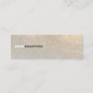 Carte De Visite Mini Moderne minimaliste Professional Subtle Gold Textu