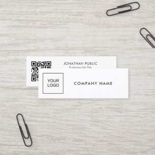 Carte De Visite Mini Moderne Modèle Simple Télécharger Votre Logo D'ent