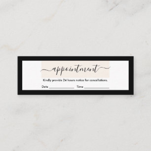 Carte De Visite Mini Moderne Nettoyer Disposition Chic Calligraphie Ren