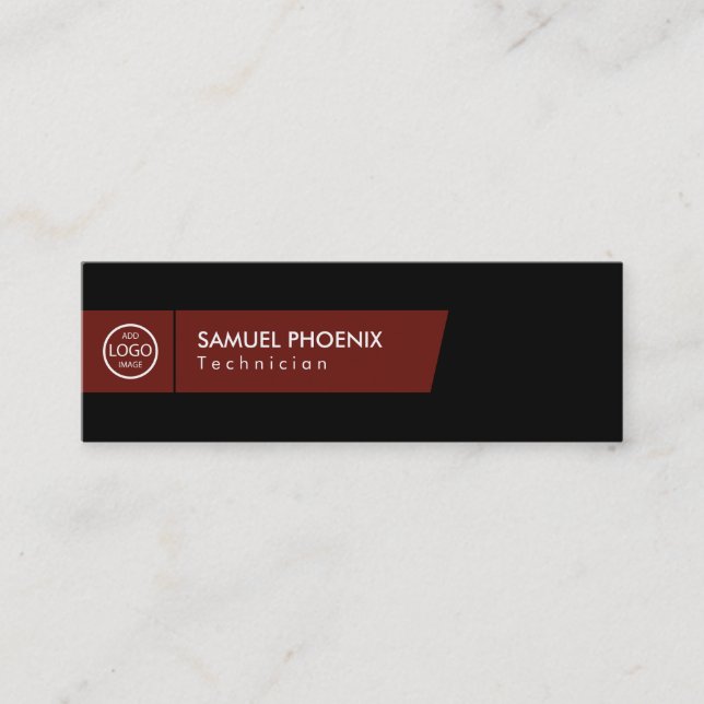 Carte De Visite Mini Moderne | (Rouge) (Devant)